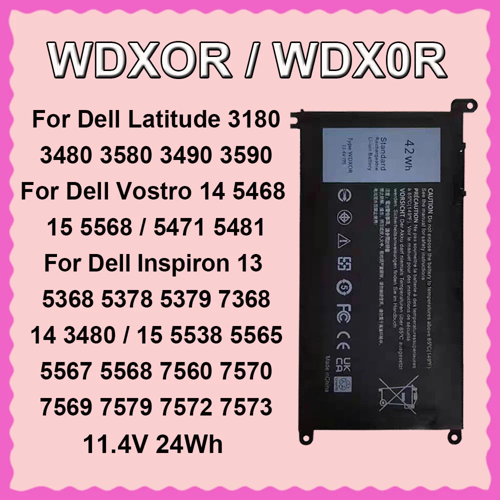 

Аккумулятор для ноутбуков DODOMORN WDXOR WDX0R для DELL Inspiron 13 5368 5378 7368 14 7460 7472 5468 15 5538 5567 5568 7560 7570 7569