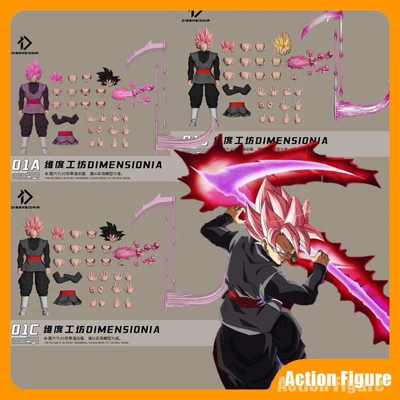 

Коллекционная фигурка Dimensionia Dragon Ball Super Saiyan Rose Son Goku Black Zamasu, аниме-модель, украшение для рабочего стола, подарок