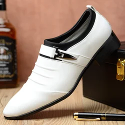 Men's Business Wedding Shoes For Men Breathable Leather White Zapatos De Vestir Para Hombre Luxury Shoes Men Designers Shoes