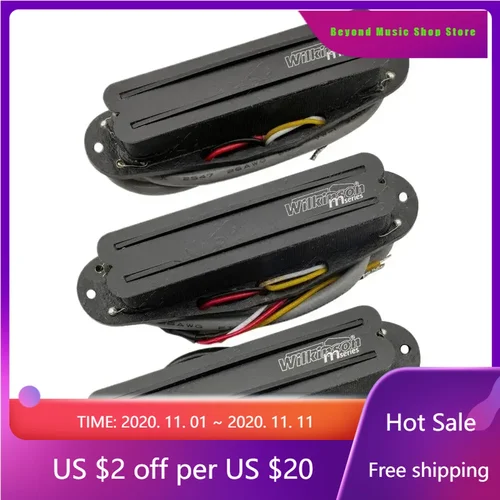 Imagen 2 del producto Beyond Music Shop Store--""Juego de pastillas Wilkinson Humbucker para guitarra ST – Imán de cerámica (WOTBS) – Tamaño pequeño""