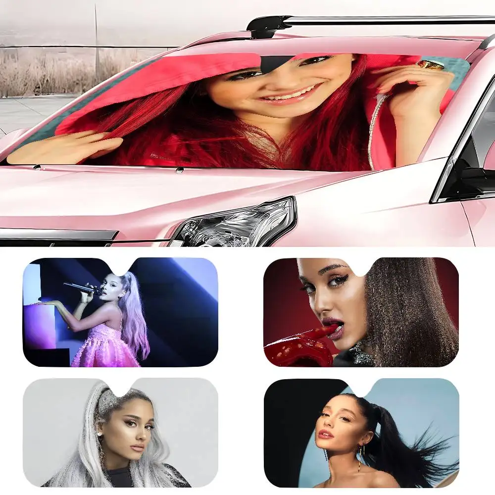 

Singer A-Ariana-G-Grande солнцезащитный козырек на лобовое стекло для автомобиля, внедорожника, грузовика, солнцезащитный козырек на переднее окно, аксессуар, защитный козырек, защитная крышка