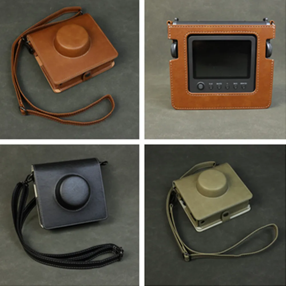 Detachable PU Case Cover Bag Pouch for Fuji INSTAX WIDE Evo Artificial-leather