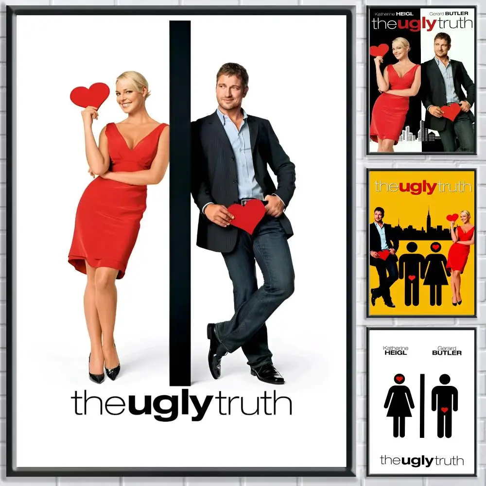 Iconic Movie The Ugly Truth Poster Chic Art Poster Self-Adhesive No Glue Residue for Balcony Patio