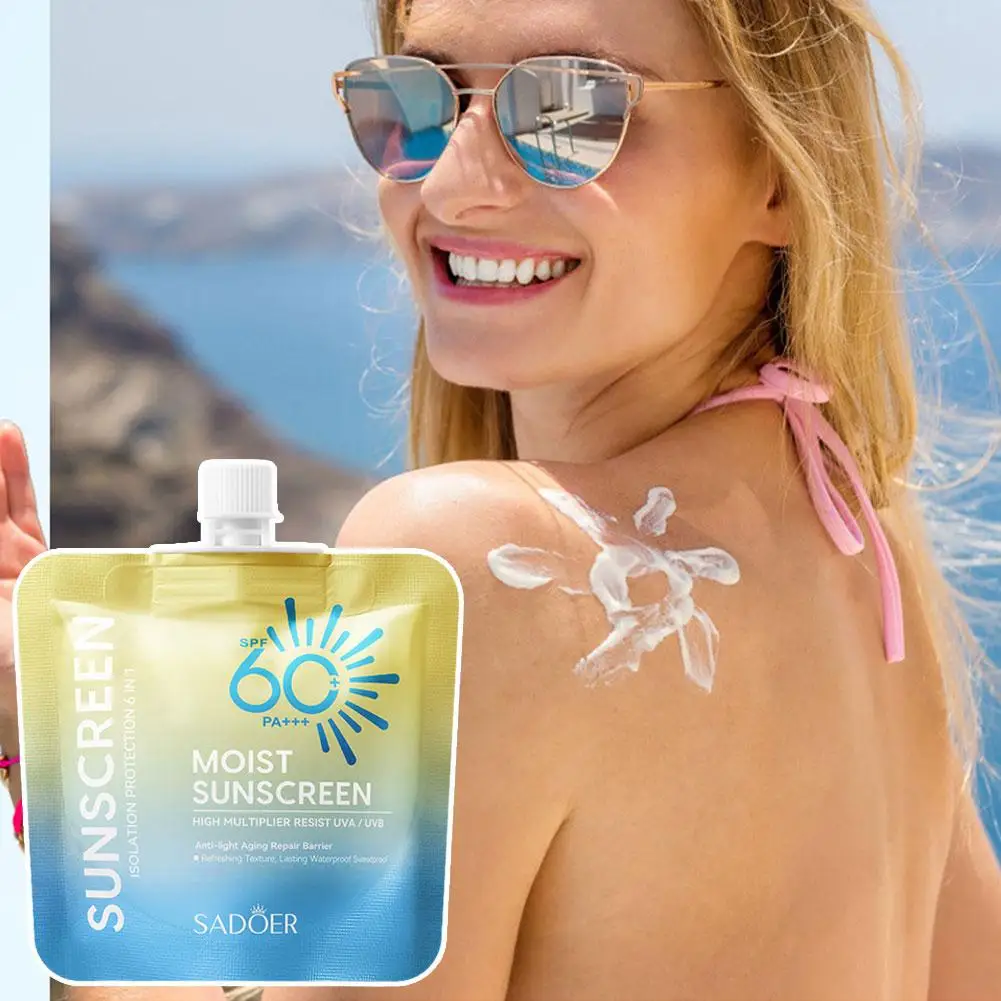 

Портативный солнцезащитный крем для лица и тела Spf 50 + Pa +++ освежающий увлажняющий УФ 30 мл протектор Водонепроницаемый светящийся W8q8