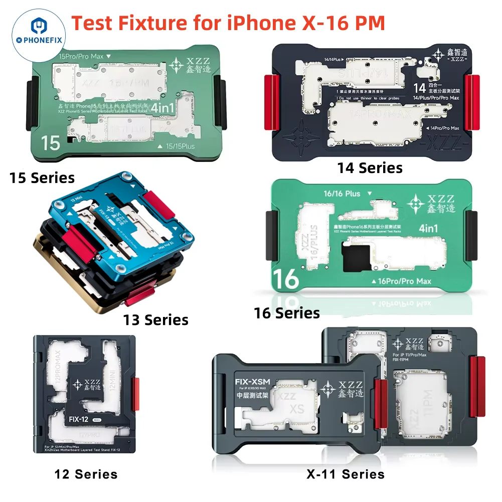 XZZ iSocket Motherboard Layering Tester for iPhone X XR 11 12 13 14 15 16 Pro Max Logic Board IC Chips Function Repair Platform