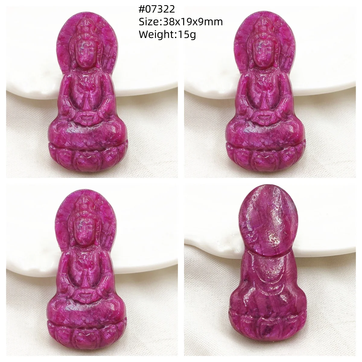 Genuine Natural Red Ruby Pendant Star Light Guanyin Women Men The Buddha Red Ruby Necklace Gemstone Fashion Jewelry AAAAAA view 4