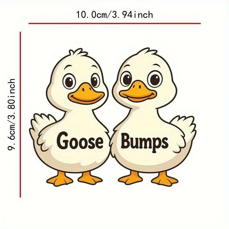 1PC Cute Goose Bumps Duck Car Sticker, Funny Decal for Car Windows Bumpers Laptops, Unique Decor for Auto Enthusiasts
