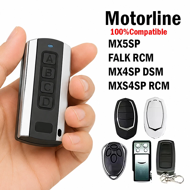 For MOTORLINE MX5SP FALK RCM MX4SP DSM MXS4SP RCM Electric Gate Remote Control Key 433.92MHz Garage Door Remote Opener