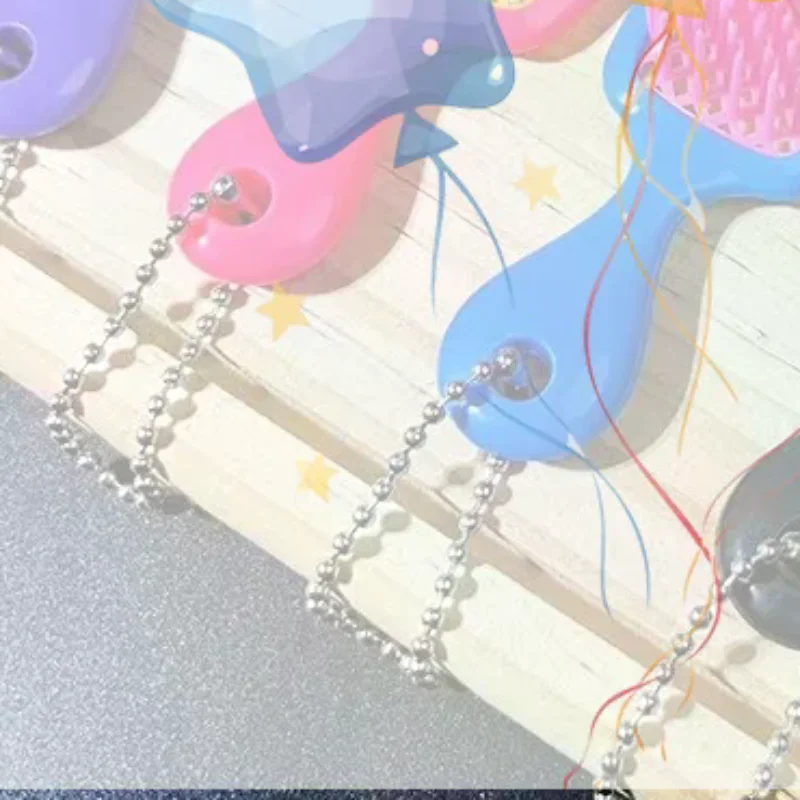 Mini Hair Brush Keychain Portable Air Cushion Massage Comb Colorful Plastic Pocket Hairdressing Tool For Bag Pendant Travel