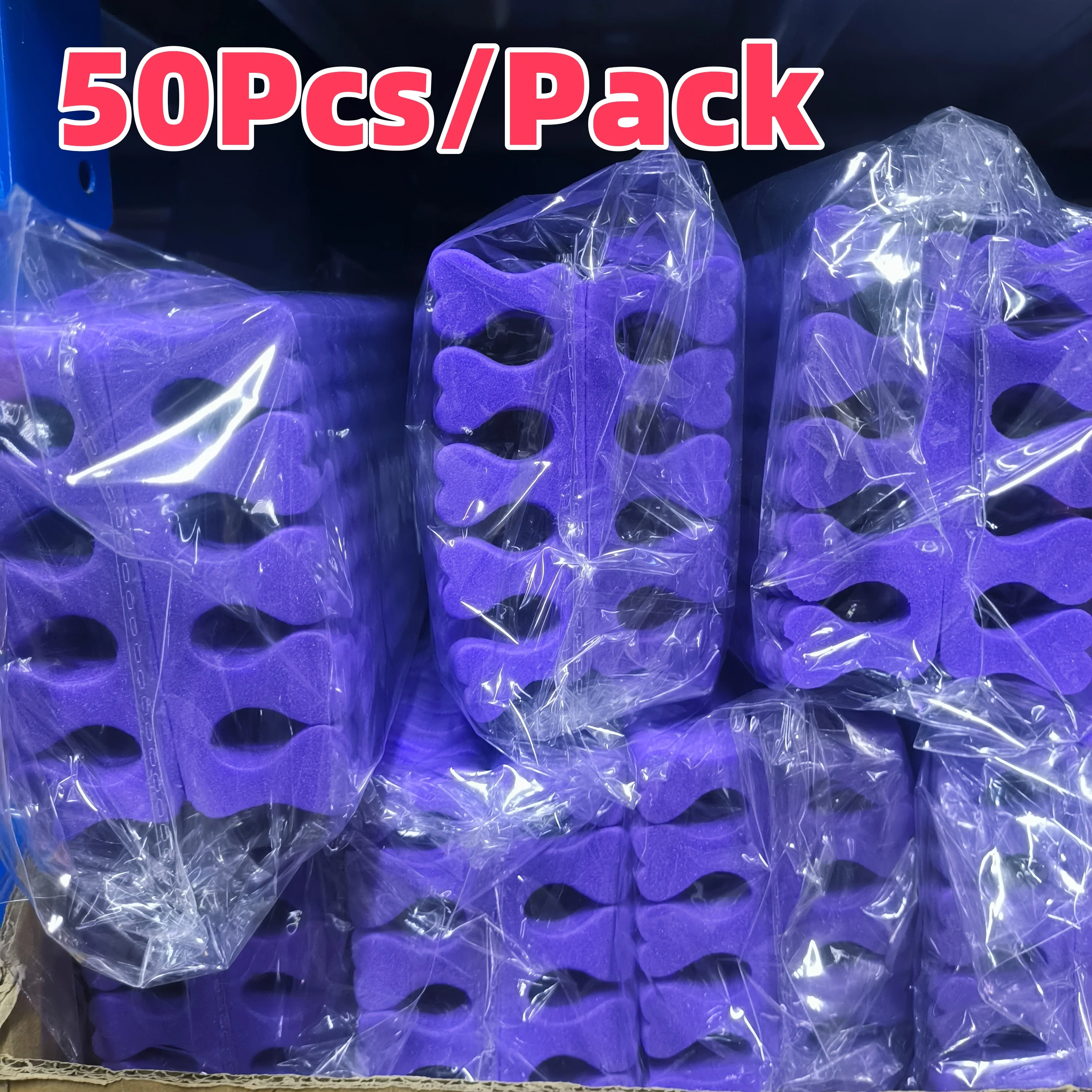 

50Pcs/Pack Purple Soft Sponge Nail Art Toe Separators Nail Polish Feet Care Toe Separators Manicure Pedicure Practice Fixed Tool