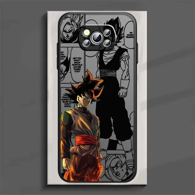 لعبة دراغون بول شعبية كول الفن ل Xiaomi Poco X6 X5 X4 X3 M6 M5s M5 M4 M3 F6 F5 F4 F3 Pro 5G متجمد شفافة جراب هاتف