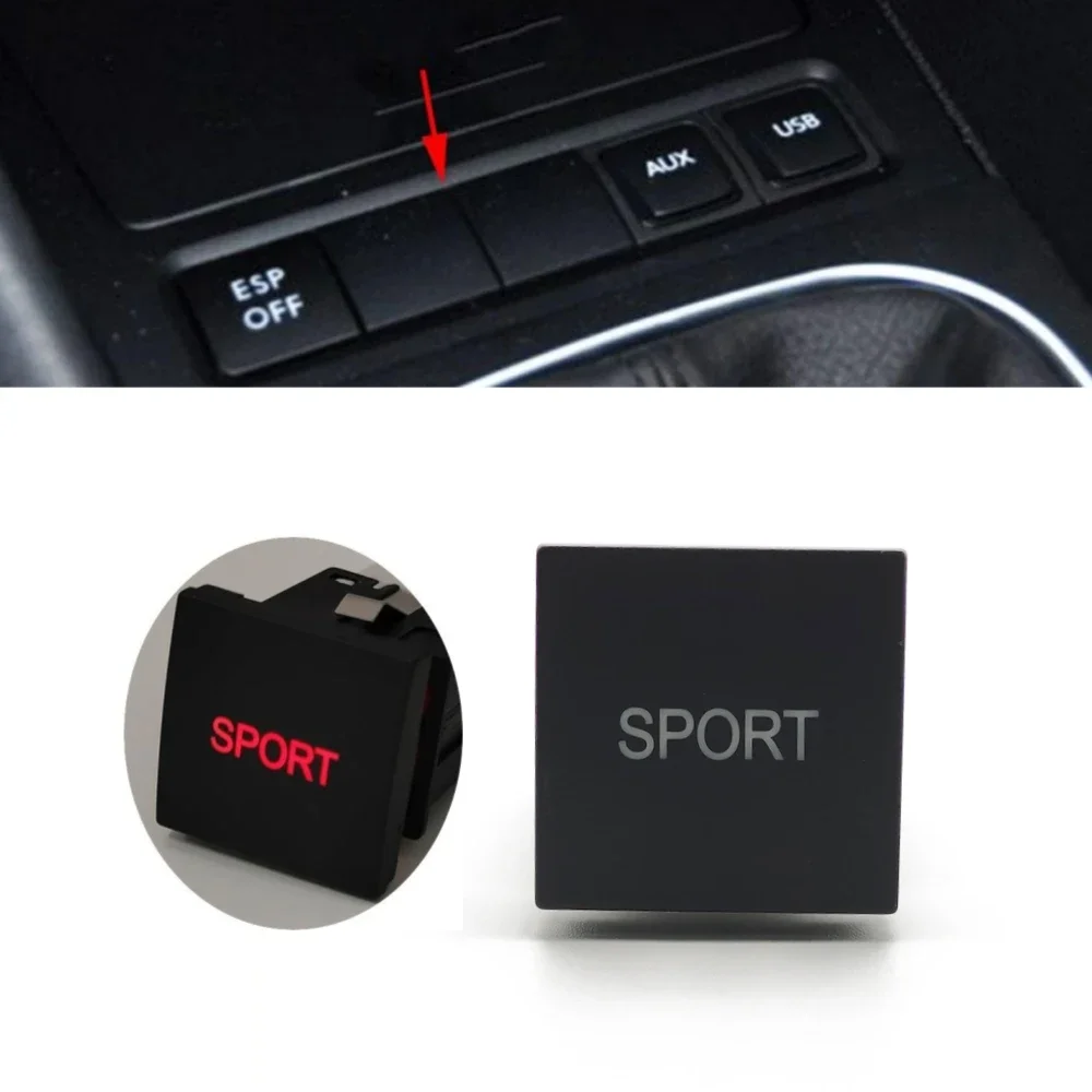 For VW Golf 6 Jetta MK6 EOS Scirocco 2006-2012 Red LED Light Car Sport Button Switch with Wire