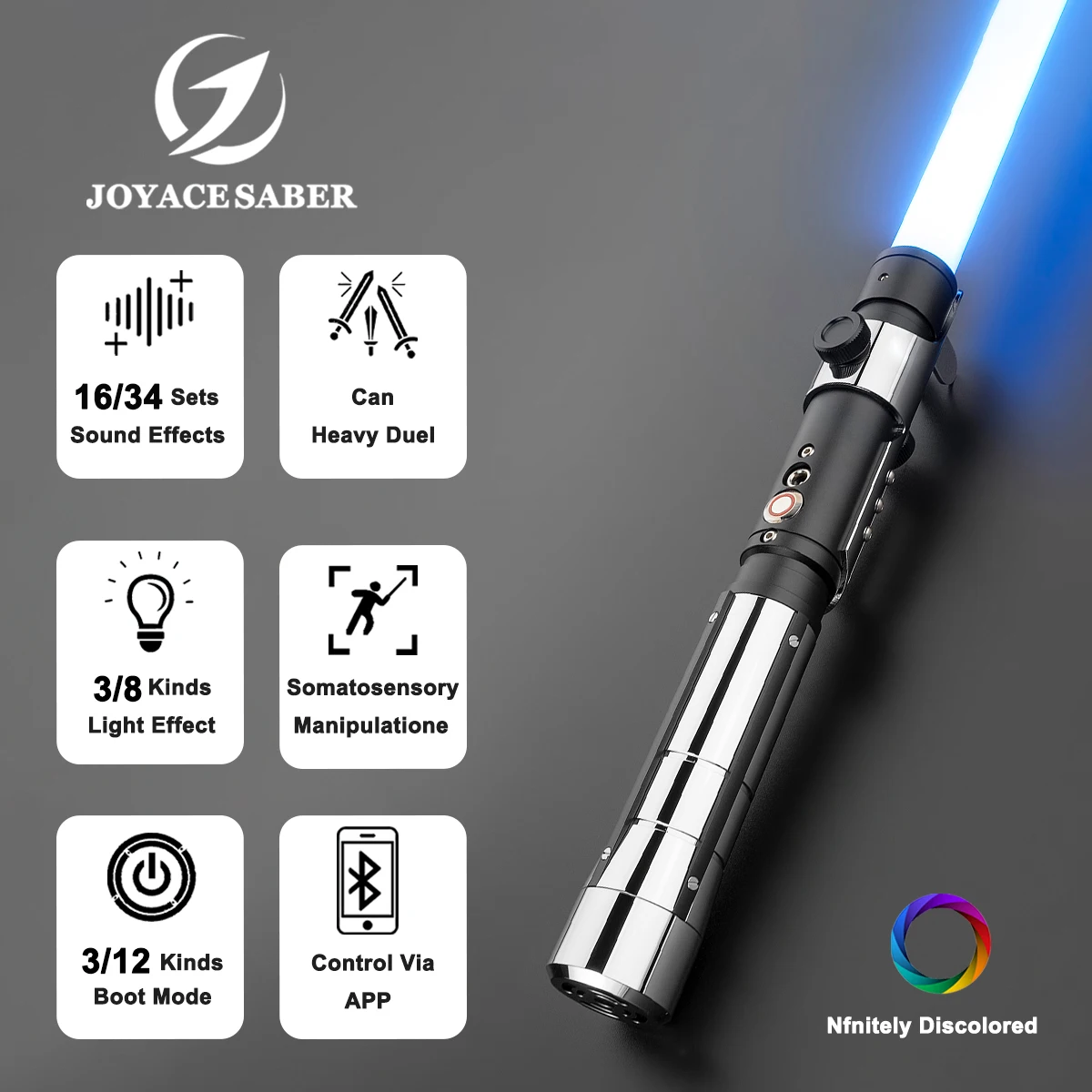 

JoyaceSaber Star Killer Lightsaber Sensitive Smooth Swing Xeno Pixel Light Saber Heavy Dueling Laser Sword Cosplay Luminous Toys