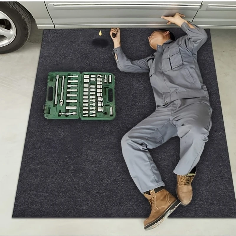 VIKAMA Garage Floor Mat Non-Slip Oil Proof Car Maintenance Mat Water Washable Easy Clean Car Maintenance Crawling Mat