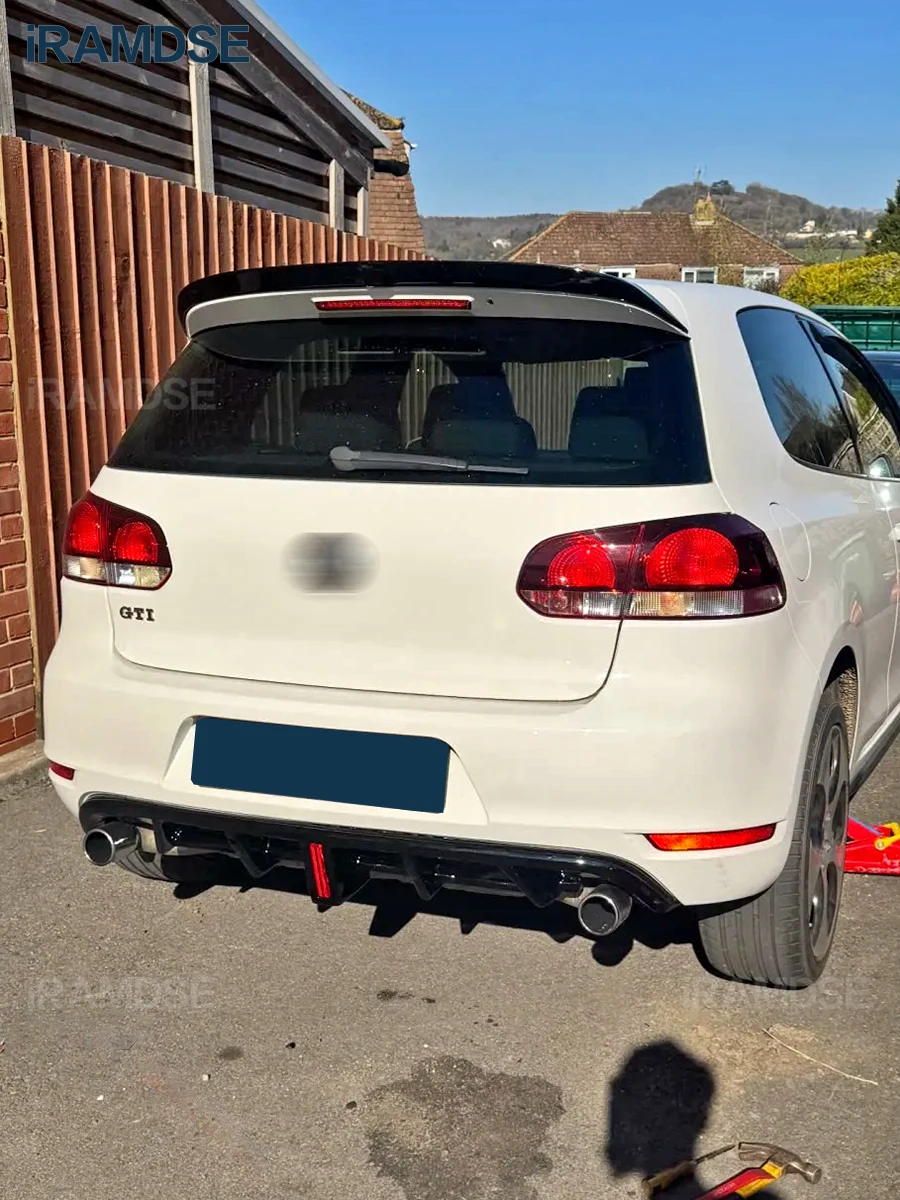 Rear Diffuser for Volkswagen Golf MK6 GTI 2008-2013 Glossy Black Car Body Kit Lip Bumper Spoiler Plastic Splitter