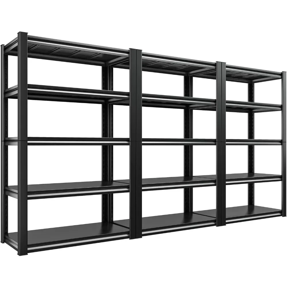 Raybee 3 Pack Storage Shelves for Garage Shelving Metal Garage Shelves Rack for Warehouse Pantry Kitchen, 72