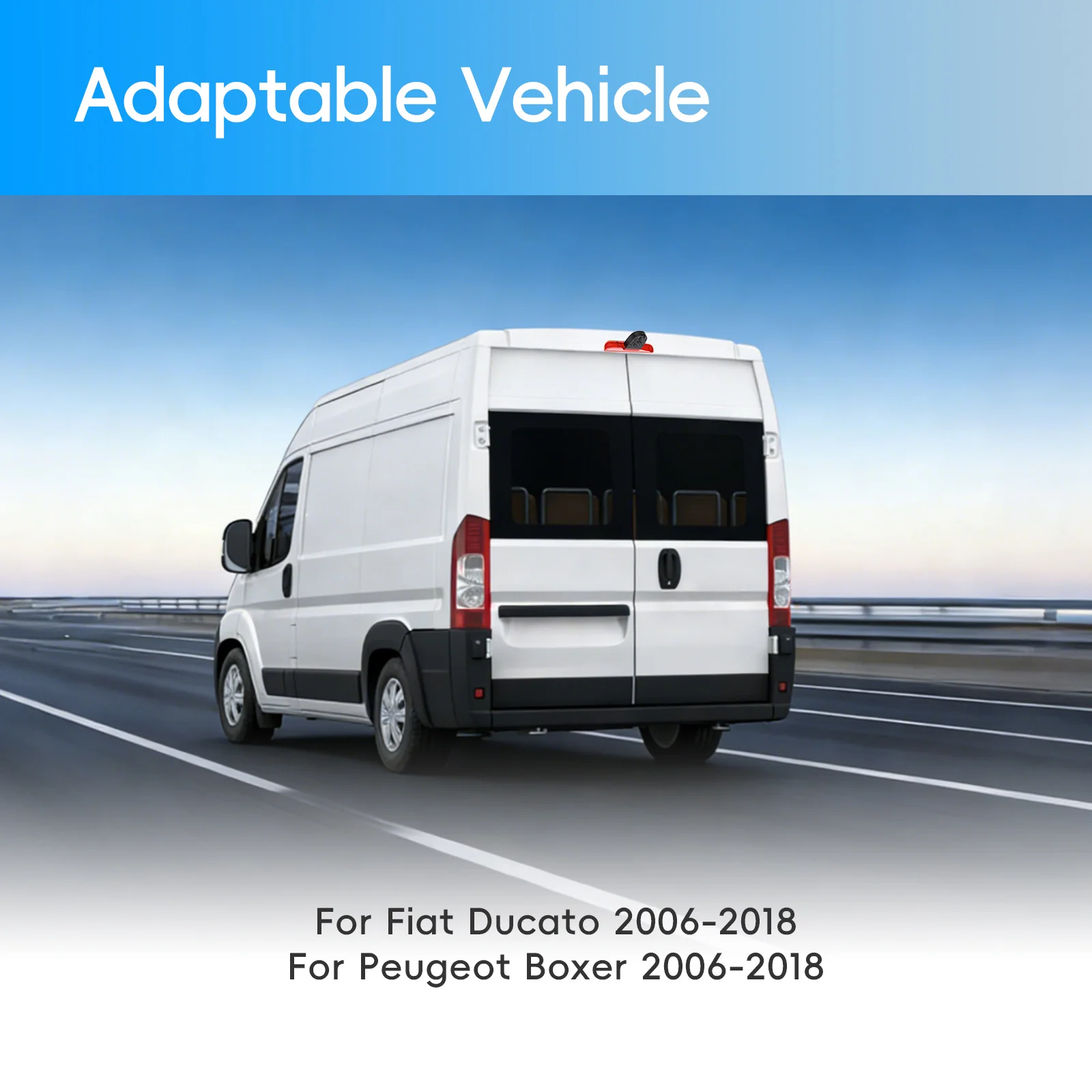 Podofo 140 °   Auto-Dashcam mit Nachtsicht, wasserdicht, Dual-Kamera, Rückfahrkamera für Fiat Ducato/Peugeot Boxer