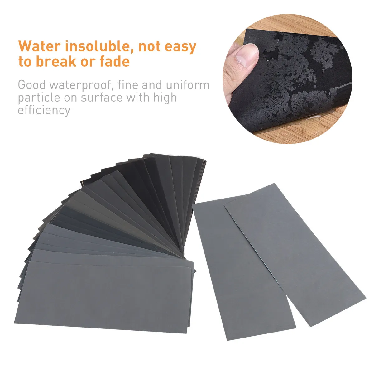 36Pcs Sandpaper Pack 400 to 3000 Grit Coated Dry Wet Sanding Paper Sheets for Wood Turning Finishing Automotive