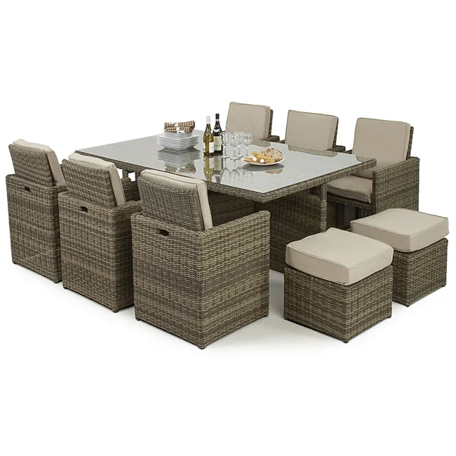 

Save Place Rattan Table Chair Set Wicker Garden Patio Restaurant Dinning Set Outdoor Furniture