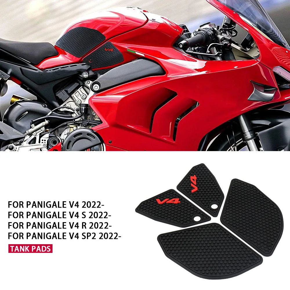Motocicleta para ducati panigale v4 panigale v4s v4 r sp2 2022 2023 almofadas de aperto do tanque de combustível tração do joelho anti-deslizamento adesivo do tanque de combustível