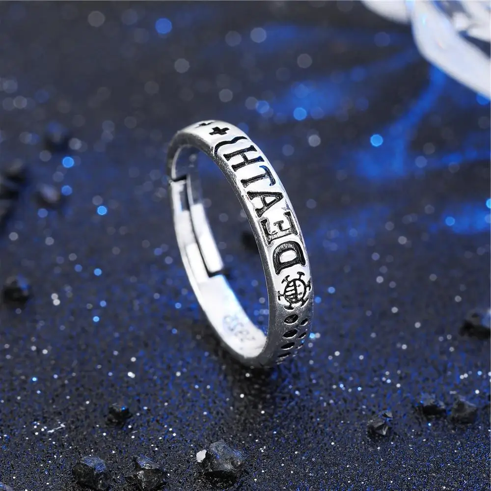 Anime One Piece Cosplay Ring Stainless Steel Rings for Men Straw Hat Luffy Pirates Men Party Jewelry Accessories Xams Gifts