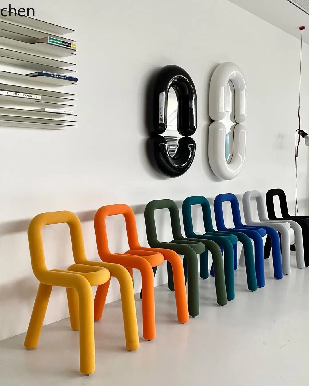 CZ Internet Celebrity Cafe Milk Tea Shop Stool Creative Dining Chair Living Room Bedroom Single