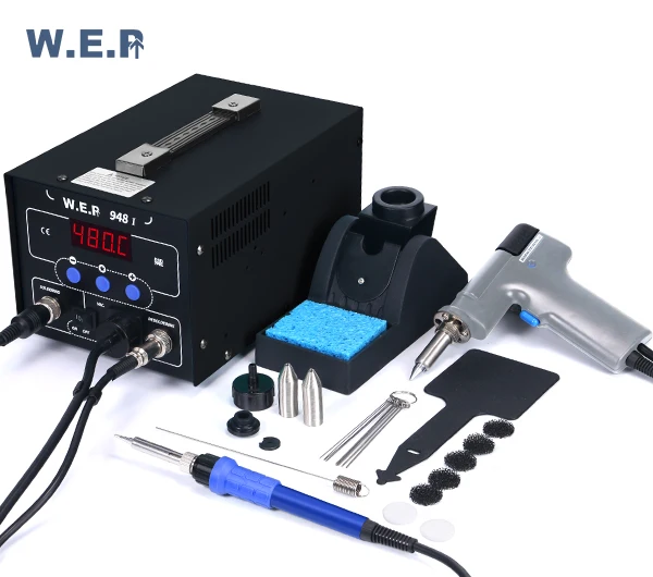 WEP 948-I ESD Safe Desoldering welding equipment Sucker Tin Vacuum Desoldering Station