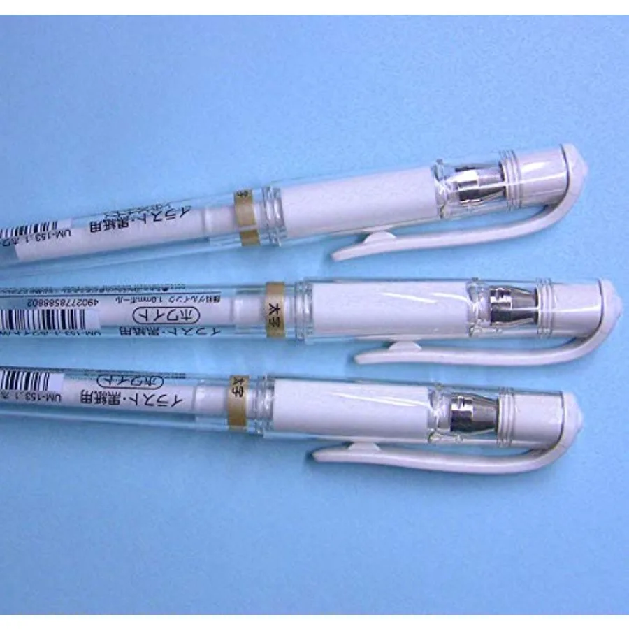 UM 153 Signo Broad Point Gel Pen - White - Pack of 3, Limited Edition