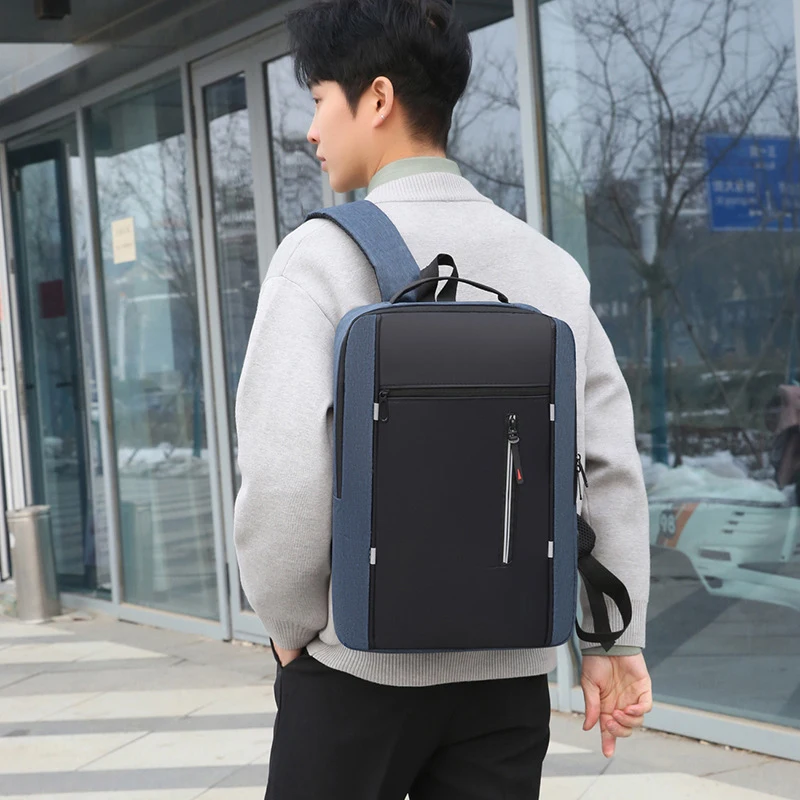 Men Women Unisex Travel Backpack Casual Large Capacity Oxford Business Bag Multi Storage USB Interface Laptop Backpacks