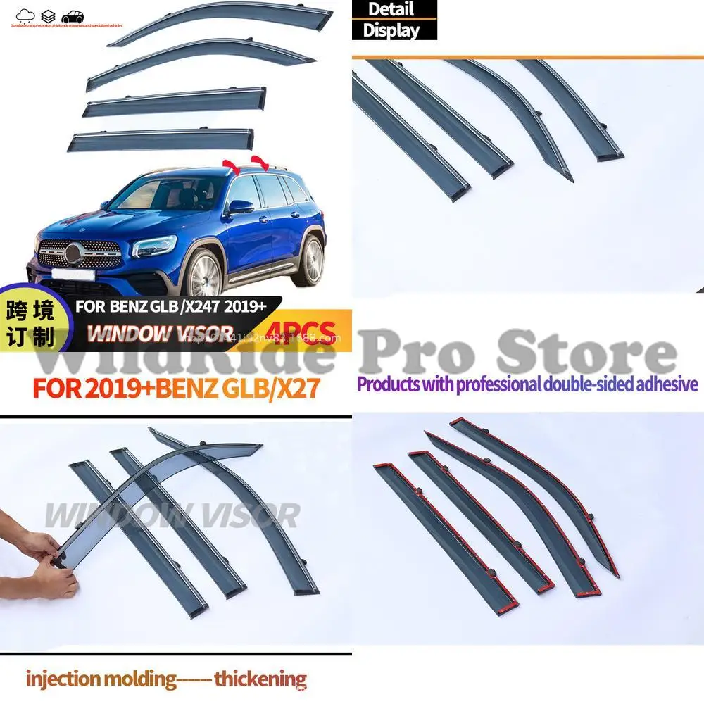 

1 set For Mercedes Benz GLB X247 2019+ Car Window Rain Visor