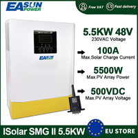 Easun 5600VA 5500W Solar Inverter 220VAC 48V PV Input 500Vdc 5.5KW Power MPPT 100A Charger Pure Sine Wave Inverter With Parallel