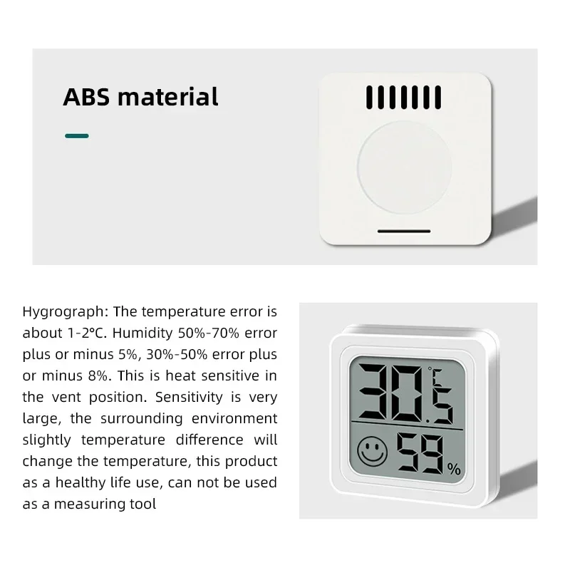 2025 Nieuwe Mini LCD Digitale Thermometer Hygrometer Binnenkamertemperatuur-vochtigheidsmeter Sensormeter Weerstation
