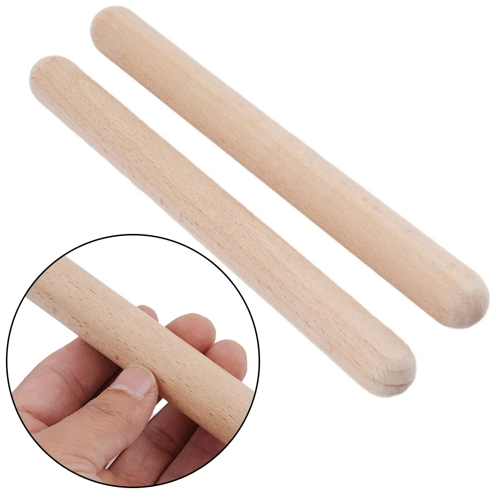 1 Pair Drum Sticks Wooden  Beating Rhythm Sticks Learning Education Toddler Instrument Beginners Percussion Instruments