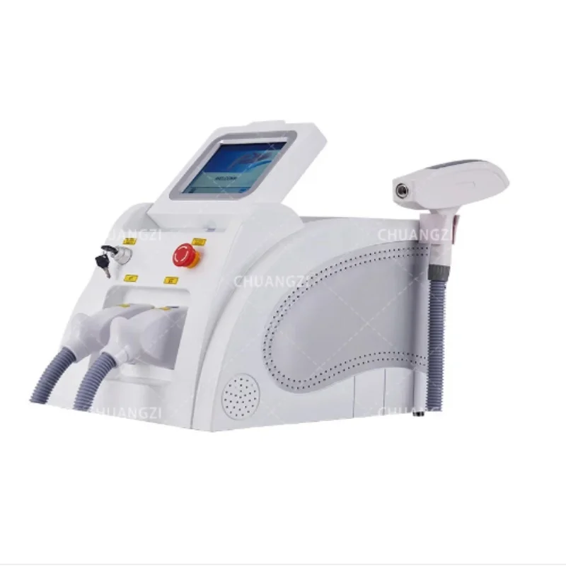 OPT Tattoo Removal Beauty Supplies, 2 in 1 Laser Machine, All Skin Colors, Permanent Hair Removal, Facial Pain Equipment