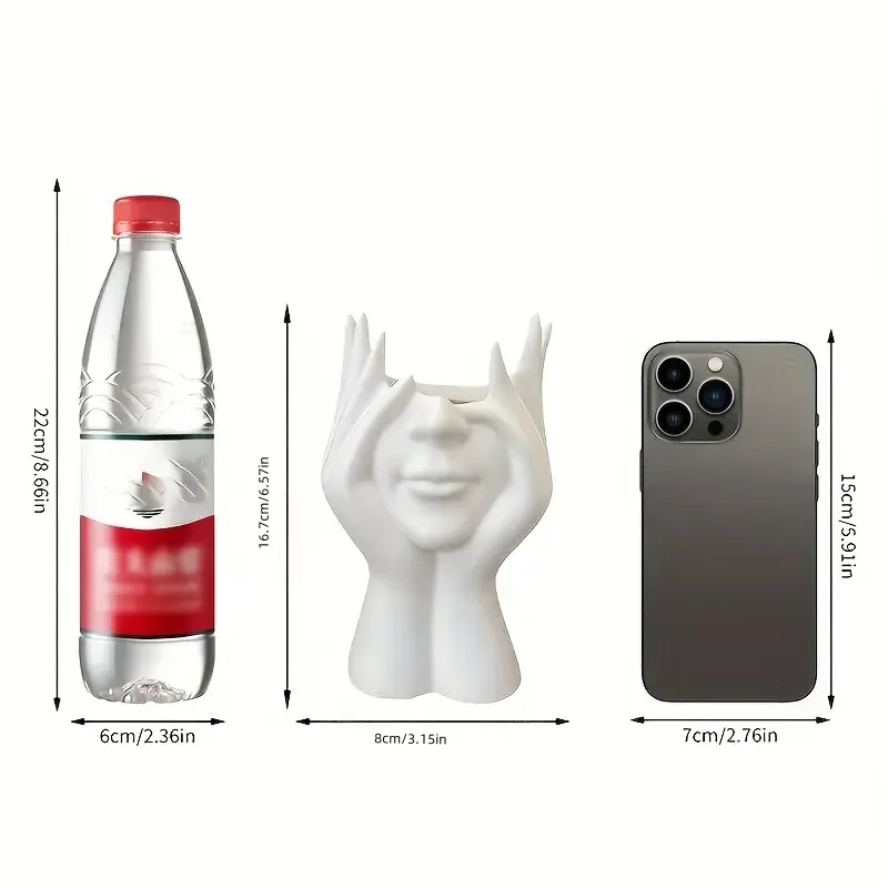 الإبداعية جسم الإنسان الفن التصميم اللوازم المكتبية سطح المكتب متعدد الوظائف تخزين حامل قلم فرشاة للمكياج حامل الديكور