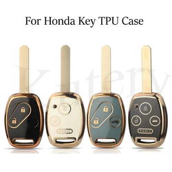 Jingyuqin 2/3/4 BTN Soft TPU Car Key Case For Honda Fit CIVIC JAZZ Pilot Accord CR-V Freed Freed Pilot StepWGN Insight
