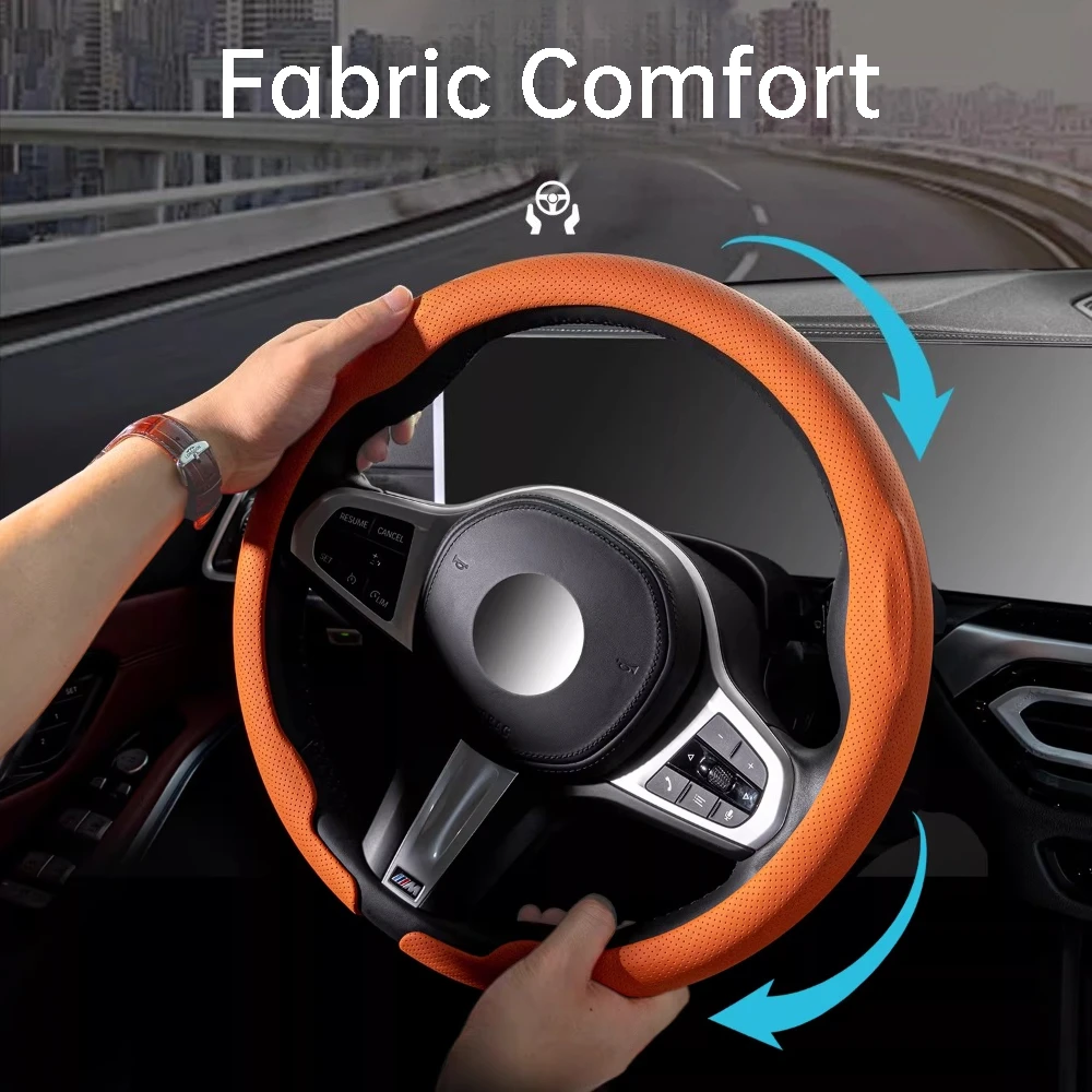 For BYD Dolphin Denza B5 Dolphin Surf Han EV Seal U Sealion 6 8 ATTO 2 3 8 Tang Seal 6 EV DM-i Car Leather Steering Wheel Cover