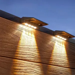 Outdoor Waterproof Solar Led Wall Lights, Fence Post, Yard Pathway, Deck Lights, 2 Pack, 4 LED Main Main Sales Light Post for Garden - №1