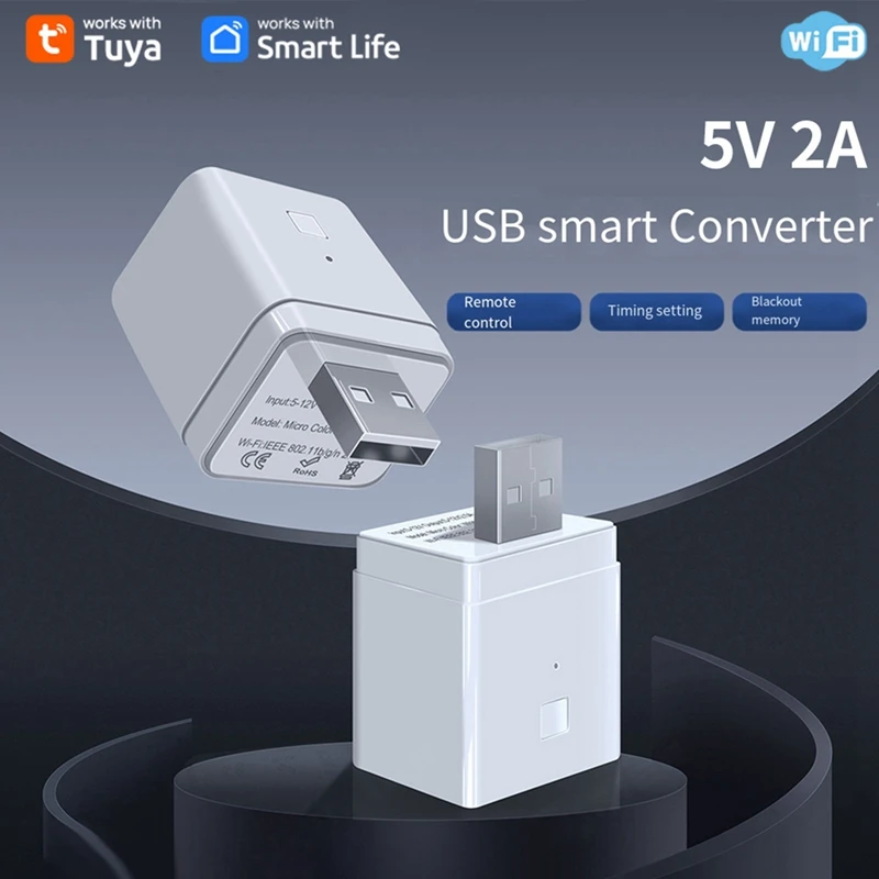 Tuya Smart Wifi USB Adapter For Yandex Alexa Hey Google For Smart Home Automation