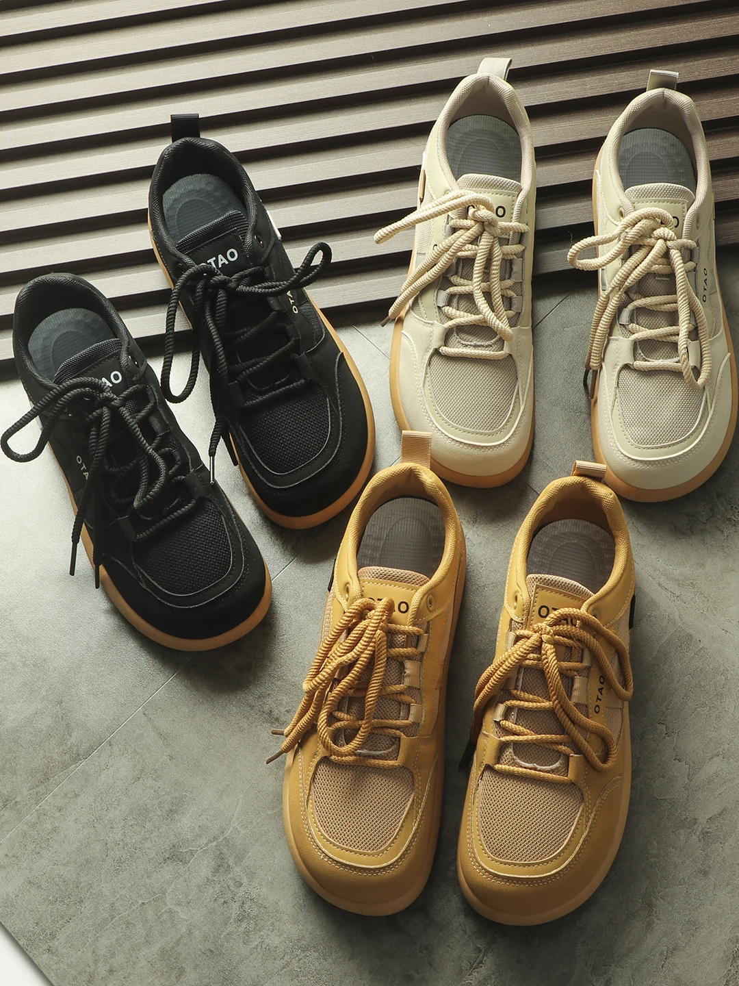 

Fashionable Men's Knitted Mesh Sports Casual Shoes Breathable Comfortable Spring Autumn New Style Flat Bottom round...