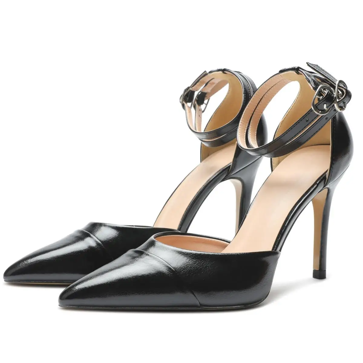【Measure Your Feet Length Before Order】Ankle Strap Luxry Designer Woman Pumps Sexy Stiletto High Heel Lady Dress Shoe 153-CHC-33