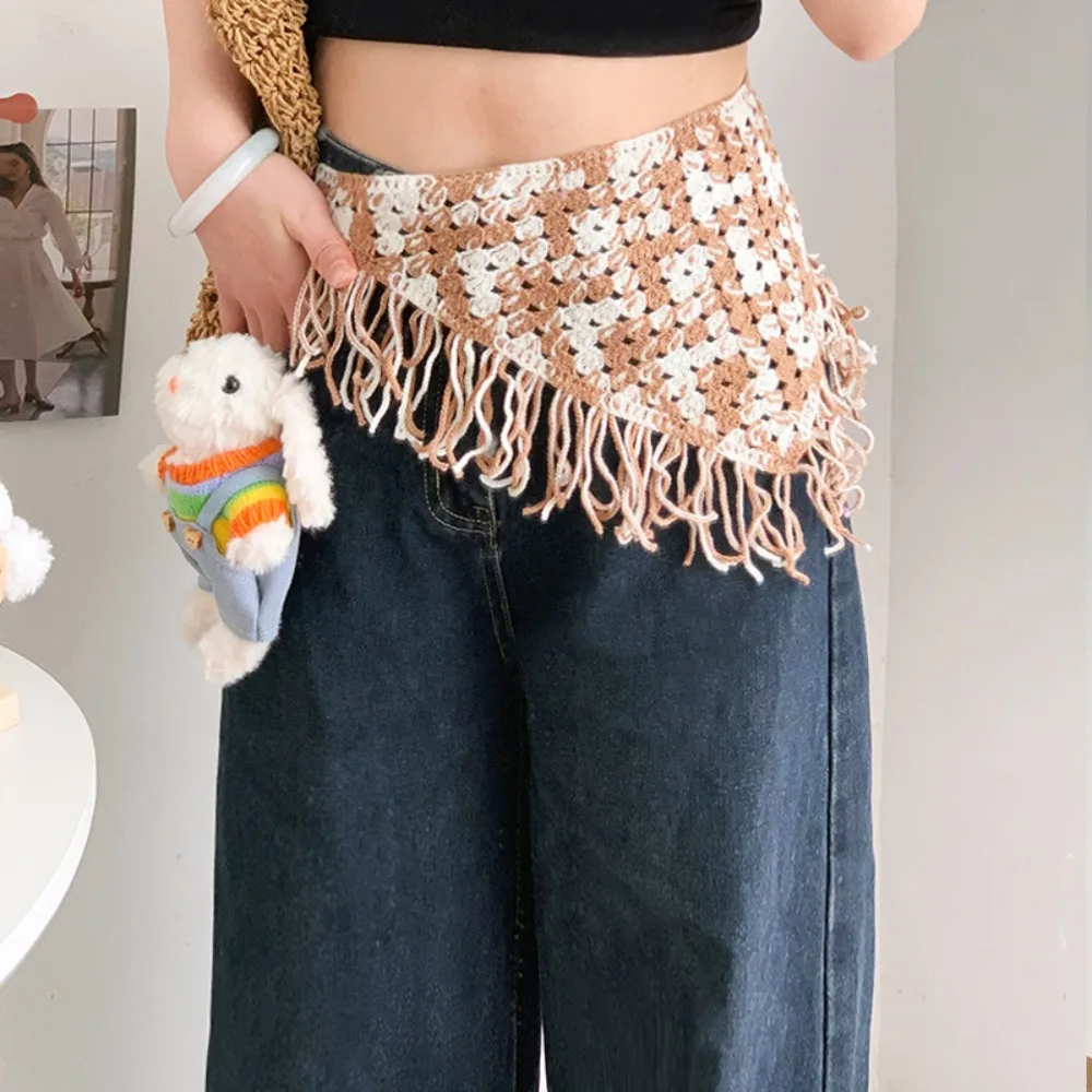 

Элегантный богемный тюрбан, вязаный треугольный головной платок, красочный фартук с поясом, шарфы, шаль, женский шарф