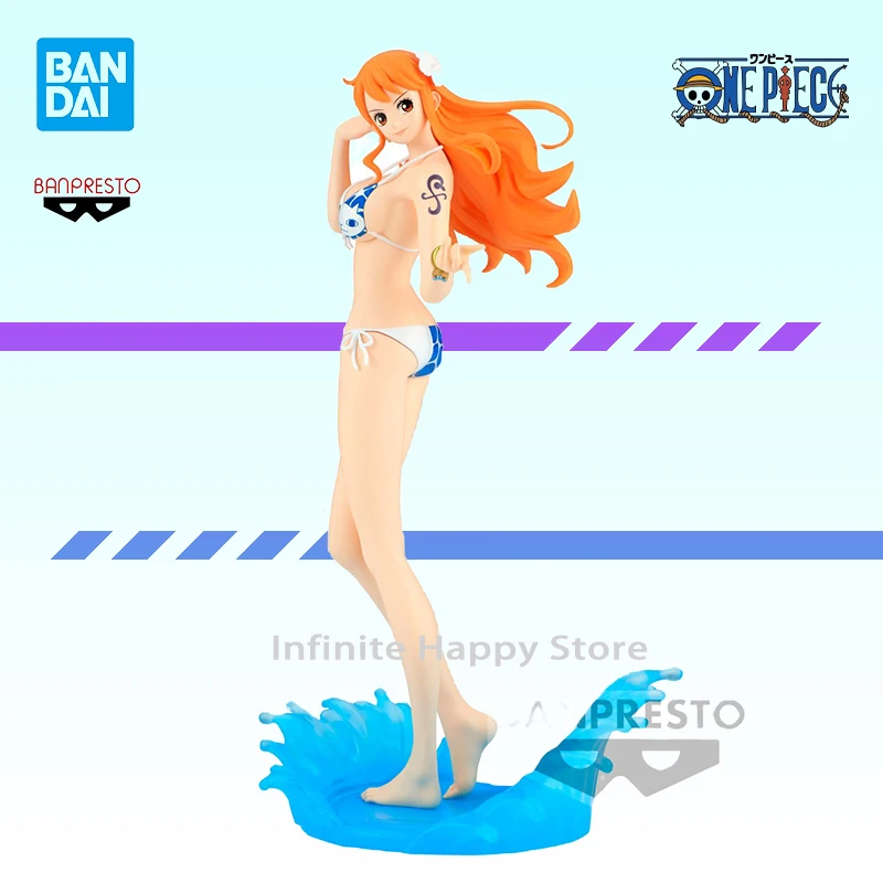 Оригинальные блестящие и блестящие брызговицы, стиль Kawaii Nami, аниме, фигурка, Коллекционная модель, игрушки в подарок