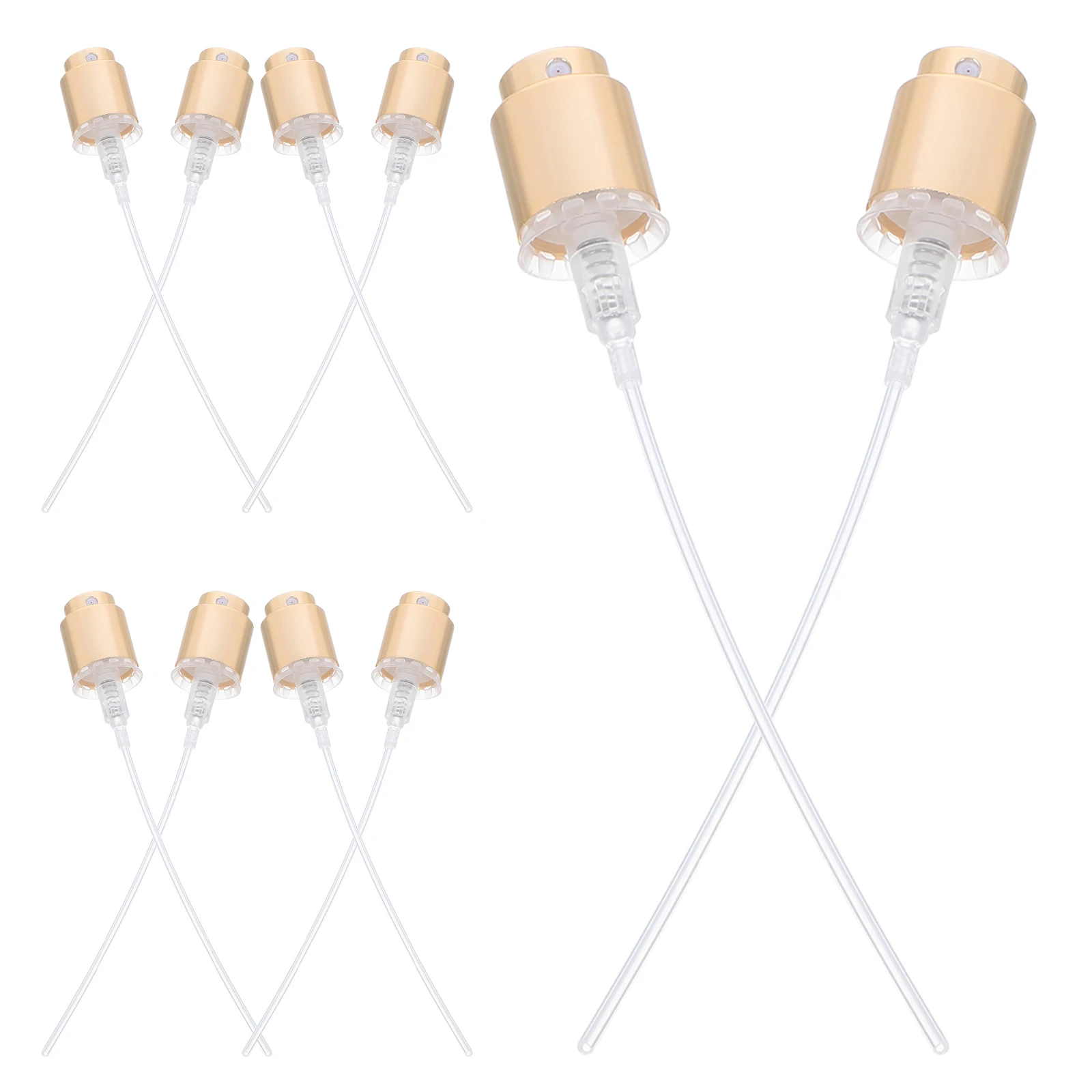 

10pcs Perfume Spray Heads Pump Golden Replacement Nozzles Bottles Perfume Pump Cap Replacement Fine Mist Sprayer Caps Plastic