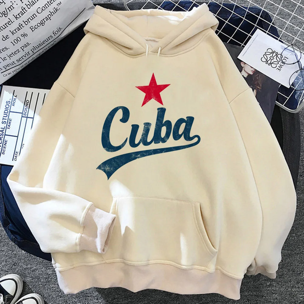 Cuba hoodie manga modern style streetwear casual wear winter teen sweatshirts elegant Japanese graphic anime