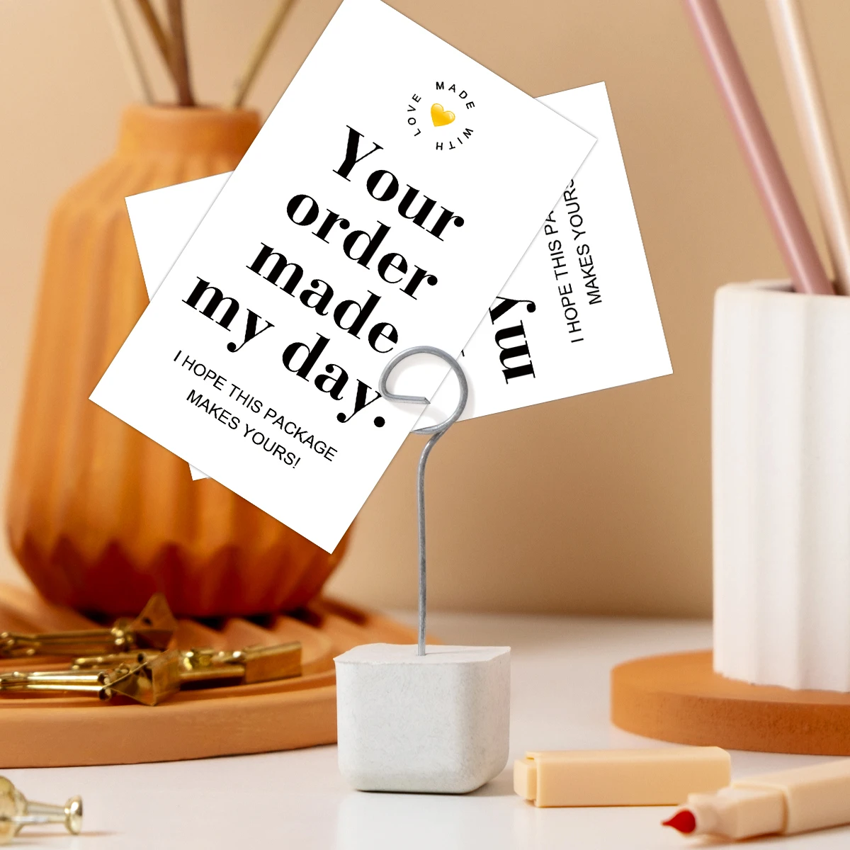 50 قطعة من بطاقات الشكر - ملاحظات تقدير العملاء الملهمة، بطاقات إدراج التغليف المصنوعة يدويًا، للشركات الصغيرة، البيع بالتجزئة، المتجر