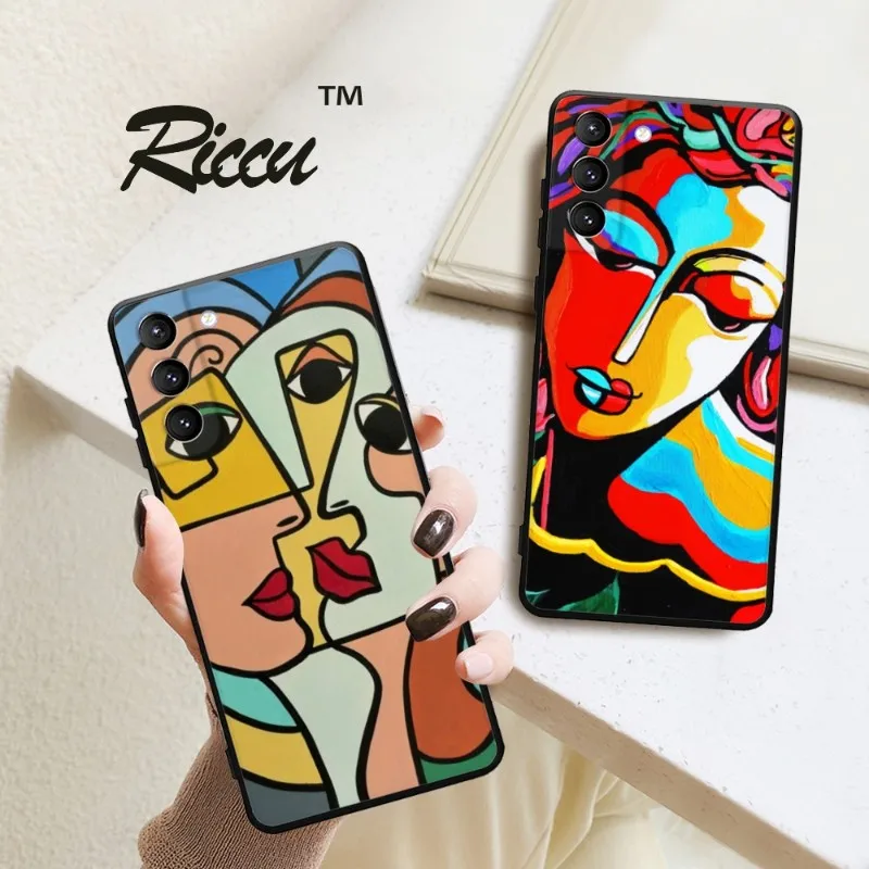 Picasso Abstract Art Painting Phone Case for Samsung Galaxy S22 S21 S20 FE Ultra S10 S9 Plus S10e Note 20Ultra 10Plus Cover