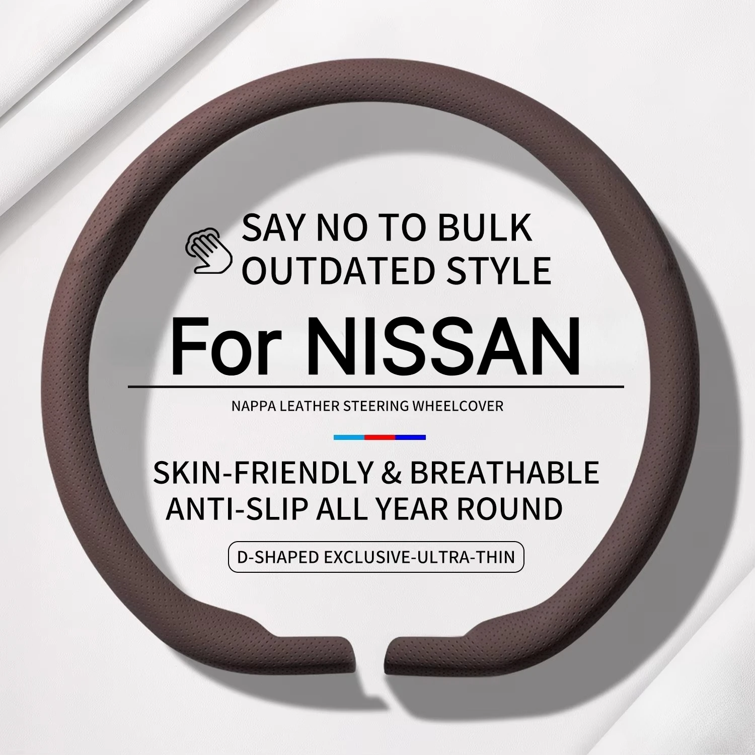 Napa Sport ultra-thin steering wheel cover suitable for Nissan Sylphy Sentra X-Trail Rogue N6N7 Qashqai Teana Altima  Pathfinder