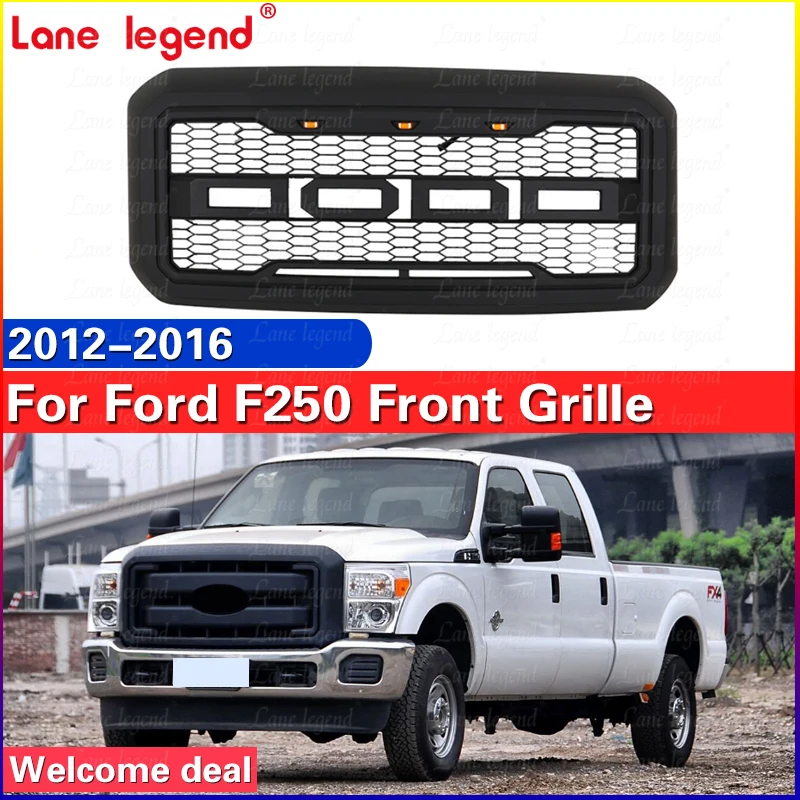 Super Duty Raptor Style Front Grille Fit For Ford F250 2012-2016 High Quality Ventilation Net Racing Grille