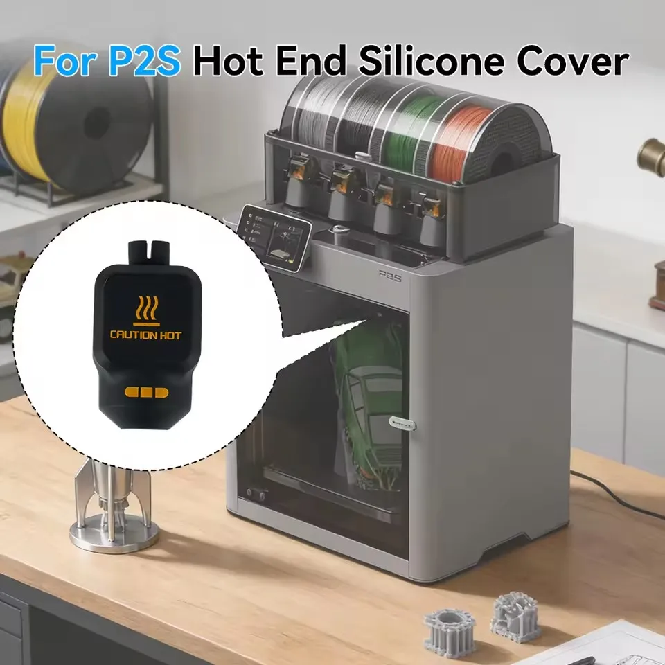 

2/4/5/8pcs Silicone Socks For Bambu Lab P2S 3D Printer Hotend Protective Silicone Cover For P2S Heatblock Insulation Case Sock